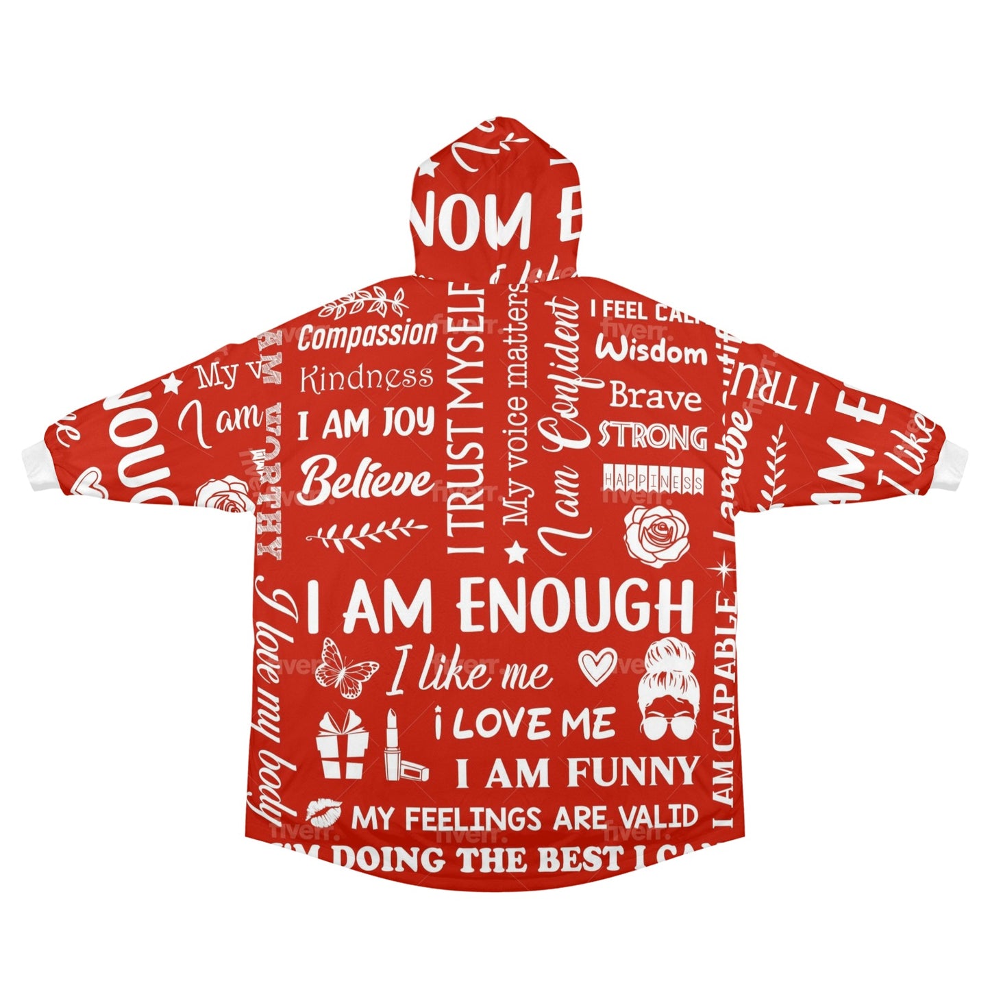 Affirmation Blanket |Unisex Blanket Hoodie