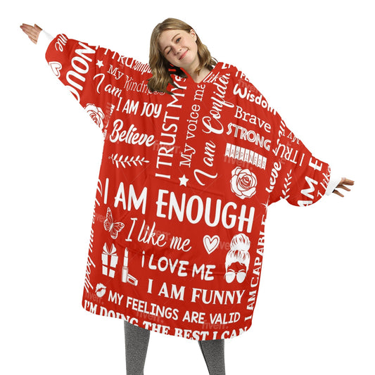 Affirmation Blanket |Unisex Blanket Hoodie