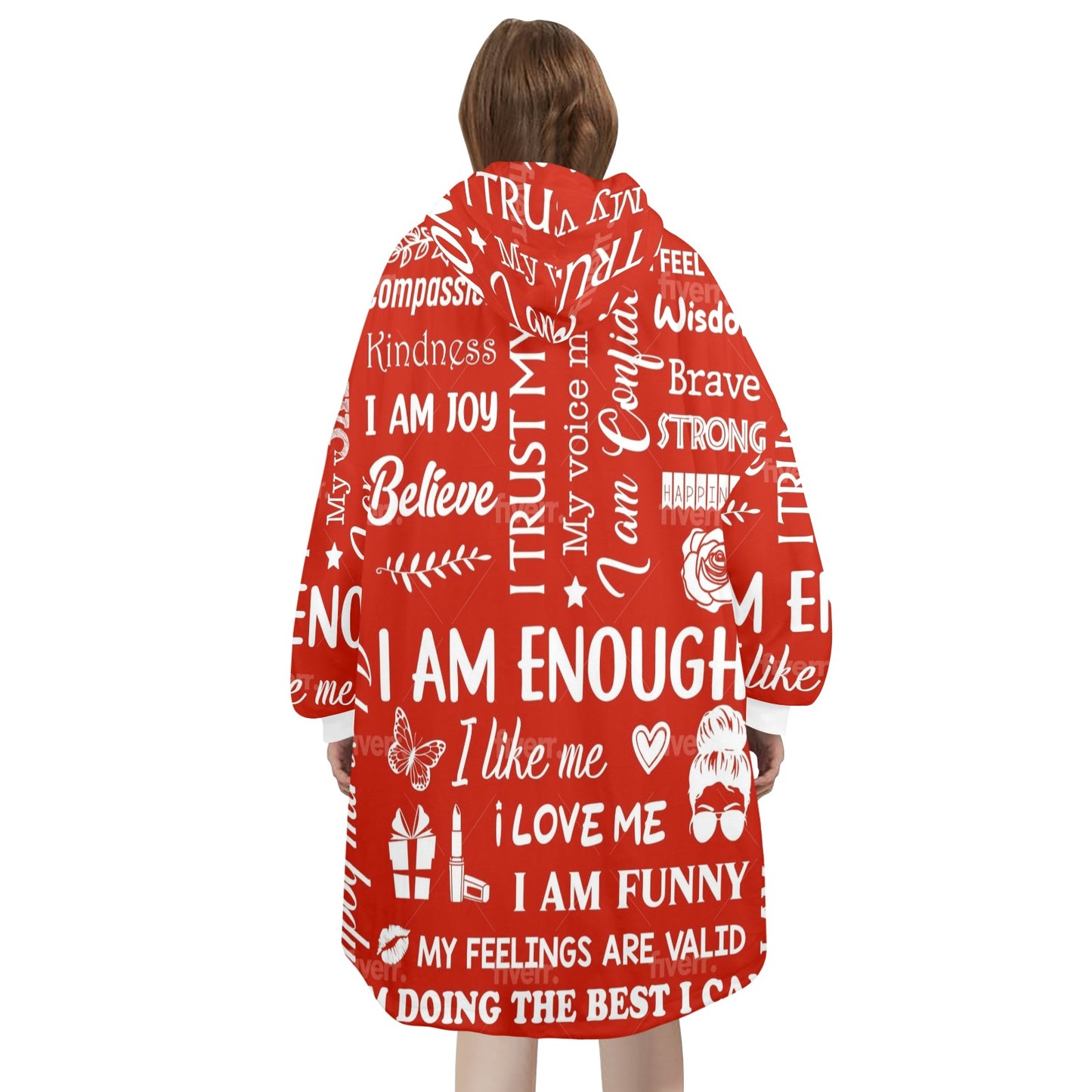 Affirmation Blanket |Unisex Blanket Hoodie